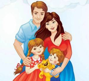 Раскраска семья для детей 3 4 лет #36 #490157