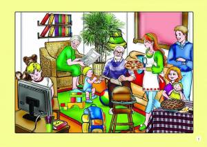 Раскраска семья для детей 6 7 лет #1 #490198