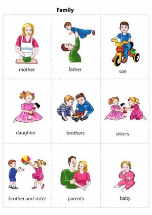 Раскраска семья на английском языке для детей #4 #490335