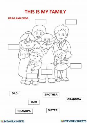 Раскраска семья на английском языке для детей #24 #490355