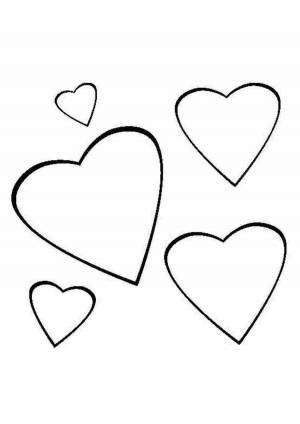 Раскраска сердечки для детей 4 5 лет #20 #490671