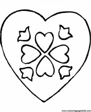 Раскраска сердечки для детей 4 5 лет #28 #490679