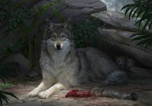 Раскраска серый волк #32 #491217