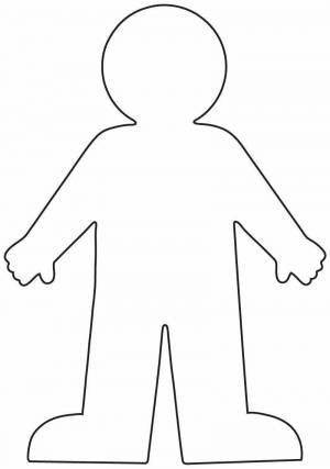 Раскраска силуэт человека для детей #1 #491576