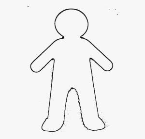 Раскраска силуэт человека для детей #10 #491585