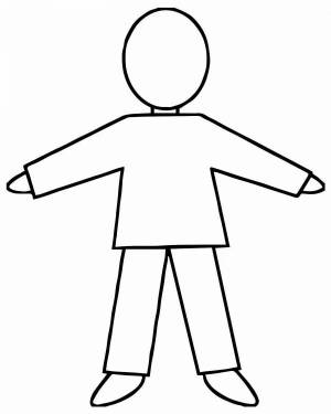 Раскраска силуэт человека для детей #17 #491592