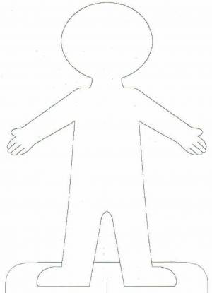 Раскраска силуэт человека для детей #24 #491599