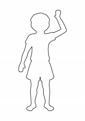 Раскраска силуэт человека для детей #37 #491612