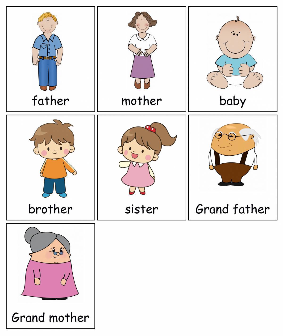 Семья на английском языке для детей #14