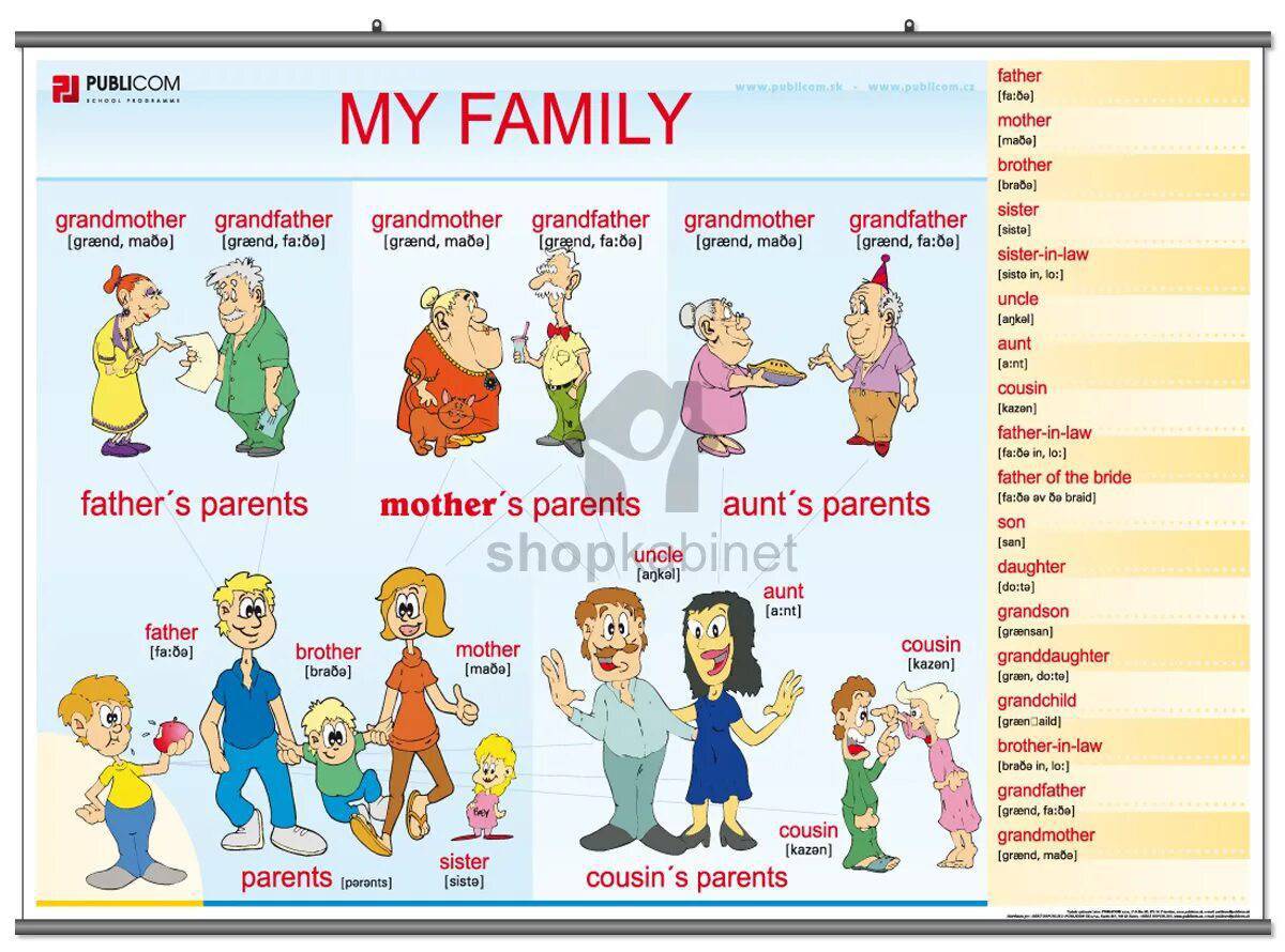 Семья на английском языке для детей #31