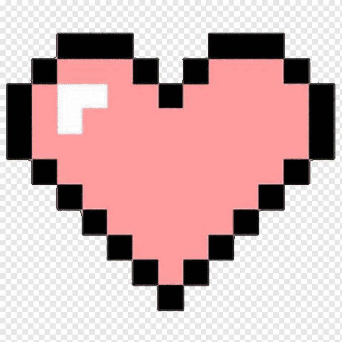 Сердечки игроков майнкрафт. Пиксельное сердце. Пиксельные сердечки. Сердечко из пикселей. Пиксельное сердце розовое.