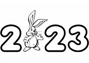 Раскраска символ года 2023 для детей #11 #492016