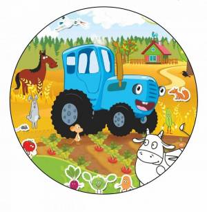 Раскраска синий трактор картинки #30 #492445