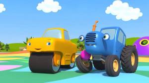 Раскраска синий трактор мультик #21 #492473