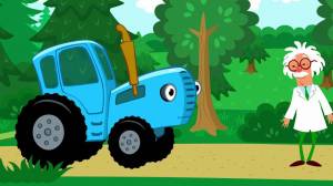 Раскраска синий трактор мультик #27 #492479