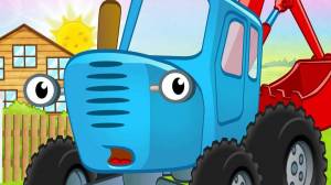 Раскраска синий трактор мультик #28 #492480