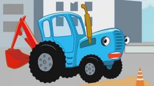 Раскраска синий трактор мультик #36 #492488