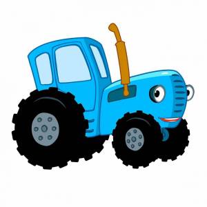 Раскраска синий трактор по полям #2 #492493