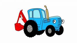 Раскраска синий трактор по полям #25 #492516