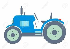 Раскраска синий трактор с ковшом #18 #492538