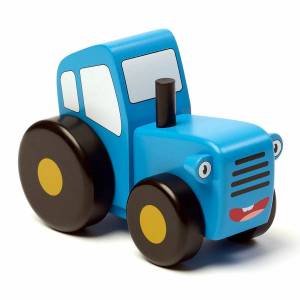 Раскраска синий трактор с ковшом #23 #492543