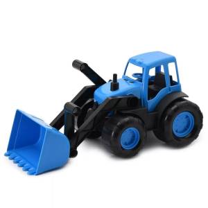 Раскраска синий трактор с ковшом #24 #492544
