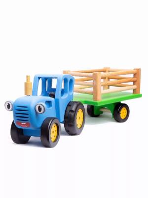 Раскраска синий трактор с прицепом #38 #492597