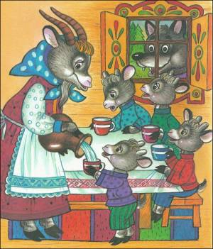 Раскраска сказка волк и семеро козлят #1 #493544