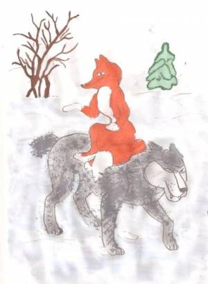 Раскраска сказка лиса и волк #19 #493736