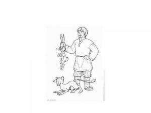 Раскраска сказка о балде и работнике его балде #12 #493841