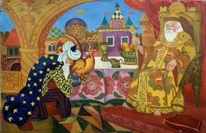 Раскраска сказка о золотом петушке пушкина #5 #493926