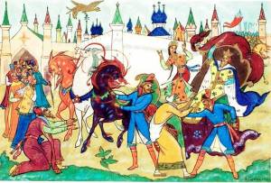 Раскраска сказка о золотом петушке пушкина #33 #493954