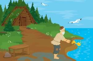 Раскраска сказка о рыбаке и рыбке для детей #5 #494071