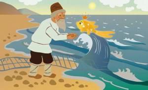Раскраска сказка о рыбаке и рыбке для детей #24 #494090