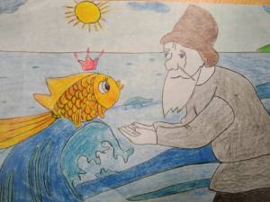 Раскраска сказка о рыбаке и рыбке для детей #32 #494098