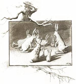 Раскраска сказка про храброго зайца длинные уши косые глаза короткий хвост #28 #494172
