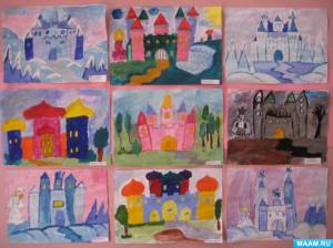Раскраска сказочный дворец для детей подготовительной группы #6 #494817