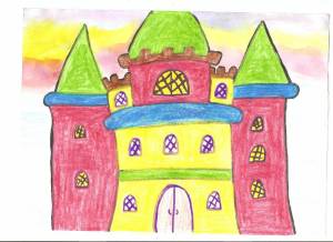 Раскраска сказочный дворец для детей подготовительной группы #8 #494819