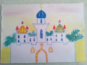Раскраска сказочный дворец для детей подготовительной группы #9 #494820