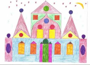 Раскраска сказочный дворец для детей подготовительной группы #13 #494824