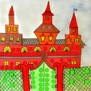 Раскраска сказочный дворец для детей подготовительной группы #14 #494825