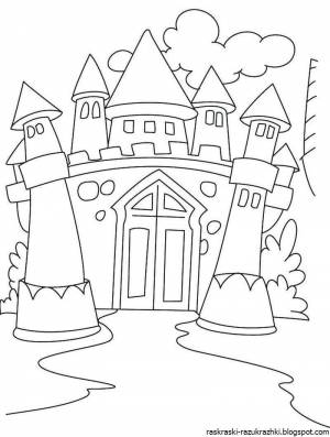 Раскраска сказочный дворец для детей подготовительной группы #27 #494838