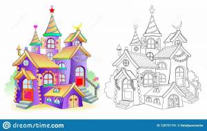 Раскраска сказочный дворец для детей подготовительной группы #31 #494842