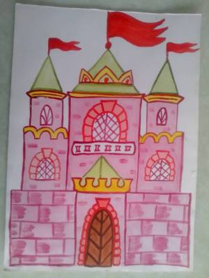Раскраска сказочный дворец для детей подготовительной группы #35 #494846