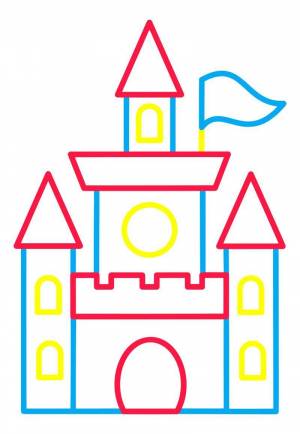 Раскраска сказочный дворец для детей подготовительной группы #39 #494850