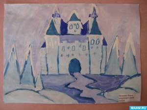 Раскраска сказочный дворец рисование в подготовительной группе #12 #494862