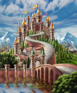 Раскраска сказочный замок #19 #494946