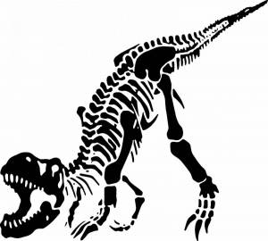 Раскраска скелет динозавра #5 #495783
