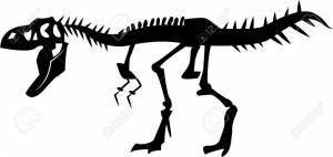 Раскраска скелет динозавра #16 #495794