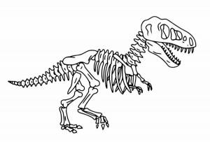 Раскраска скелет динозавра #22 #495800